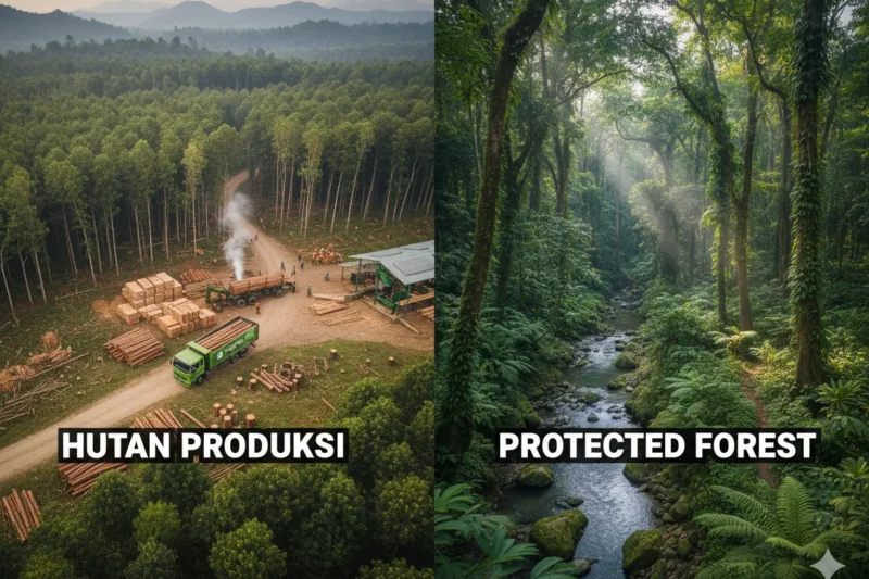 Perbedaan Hutan Produksi dengan Hutan Lindung
