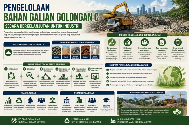 Pengelolaan Bahan Galian Golongan C Secara Berkelanjutan untuk Industri
