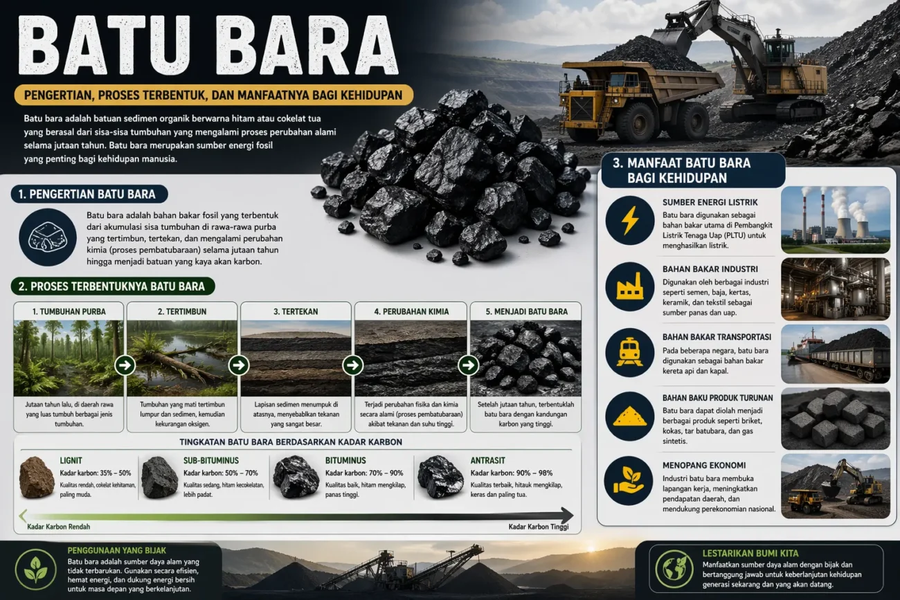 Batu Bara: Pengertian, Proses Terbentuk, dan Manfaatnya bagi Kehidupan (AiStudio)