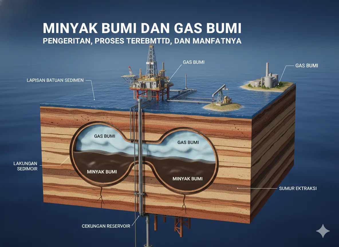 Minyak Bumi dan Gas Bumi: Pengertian, Proses Terbentuk, dan Manfaatnya (AiStudio)