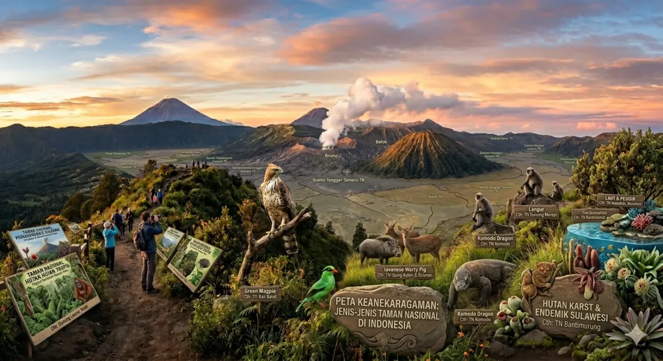 Jenis-Jenis Taman Nasional di Indonesia (ft.IA)