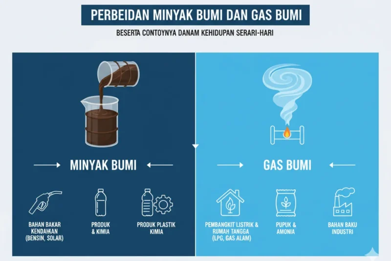 Perbedaan Minyak Bumi dan Gas Bumi Beserta Contohnya dalam Kehidupan