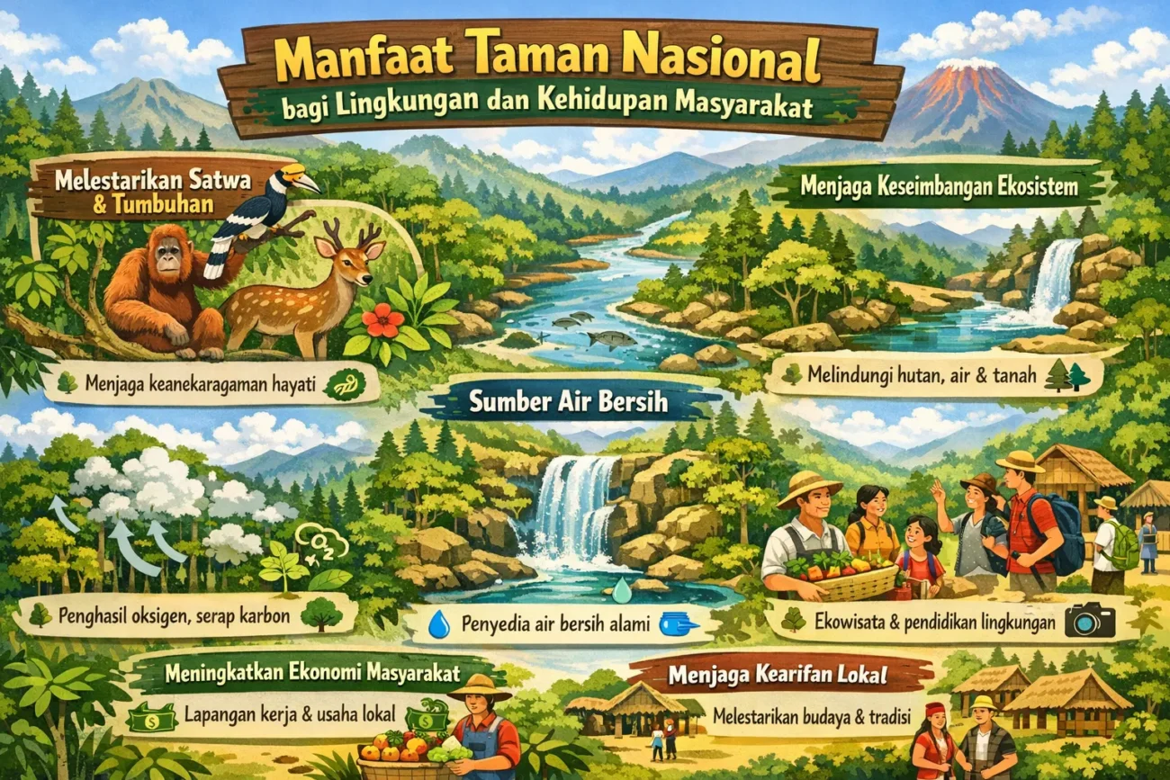 Manfaat Taman Nasional bagi Lingkungan dan Kehidupan Masyarakat (ft.IA)