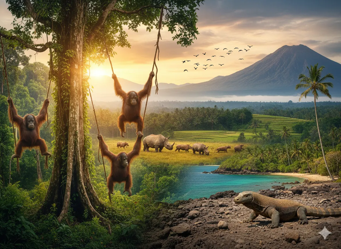 Contoh Taman Nasional Terkenal di Indonesia (ft.IA)