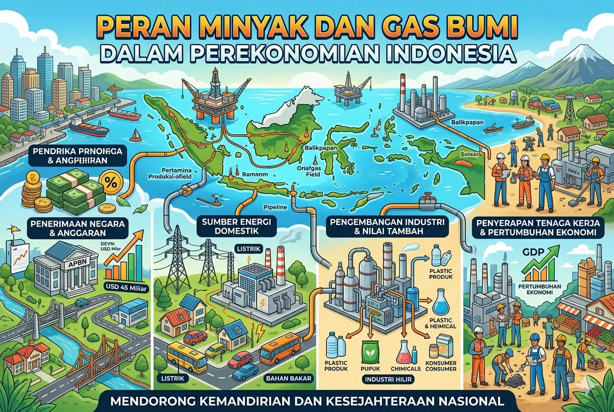 Peran Minyak Bumi dan Gas Bumi dalam Perekonomian Indonesia (AiStudio)
