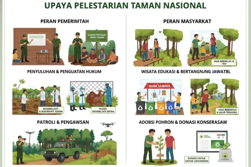 Upaya Pelestarian Taman Nasional oleh Pemerintah dan Masyarakat