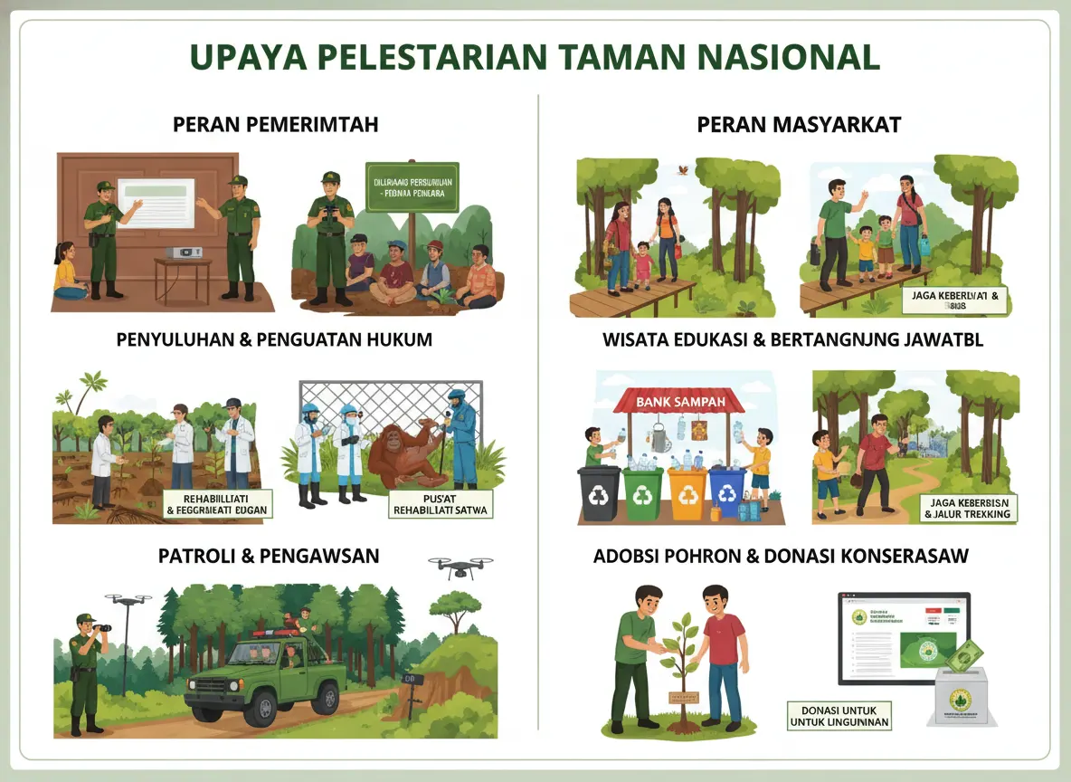 Upaya Pelestarian Taman Nasional oleh Pemerintah dan Masyarakat (ft.IA)