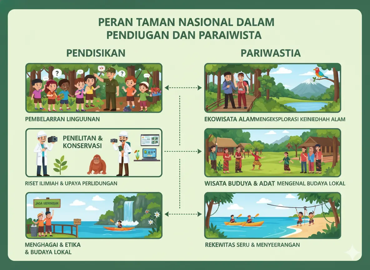 Peran Taman Nasional dalam Pendidikan dan Pariwisata (ft.IA)