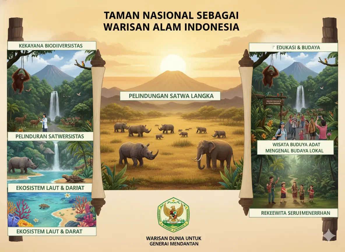 Taman Nasional sebagai Warisan Alam Indonesia (ft.iA)