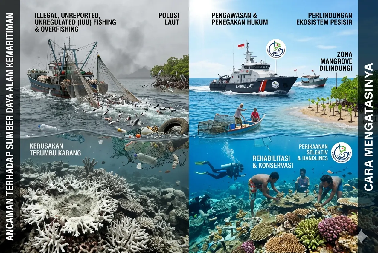 Ancaman terhadap Sumber Daya Alam Kemaritiman dan Cara Mengatasinya (AiStudio)