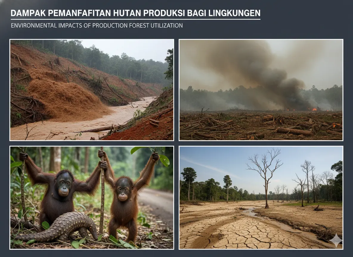 Dampak Pemanfaatan Hutan Produksi bagi Lingkungan (ft.istimewa)