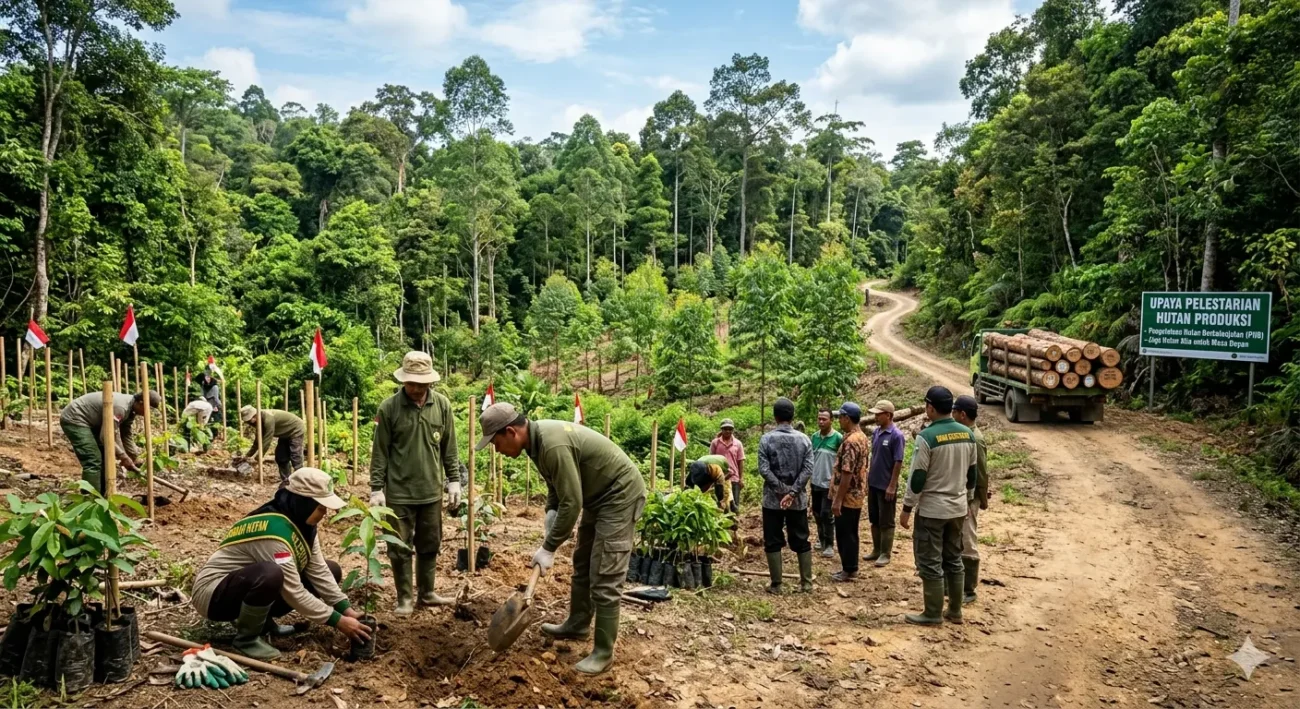 Upaya Pelestarian Hutan Produksi (ft.istimewa)