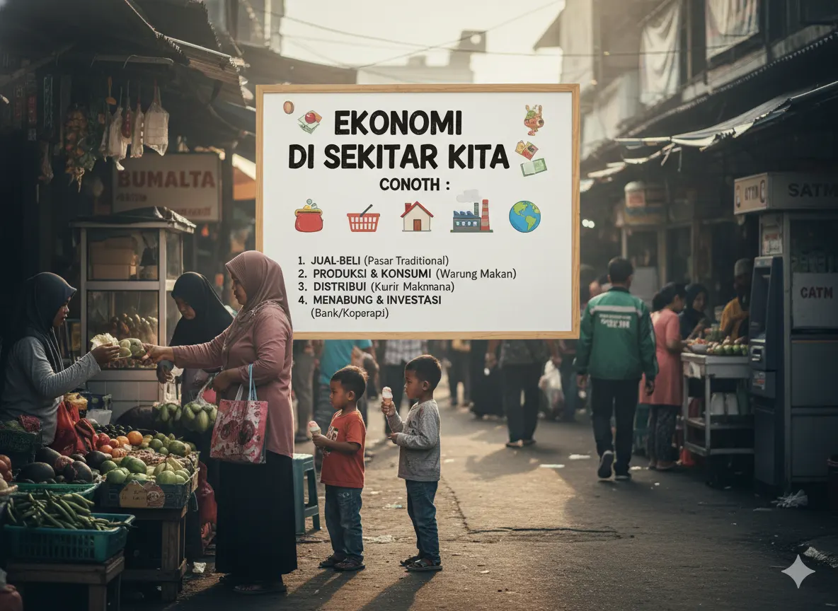Pengertian Ekonomi di Lingkungan Sekitar dan Contohnya dalam Kehidupan Sehari-hari (AIStudio)