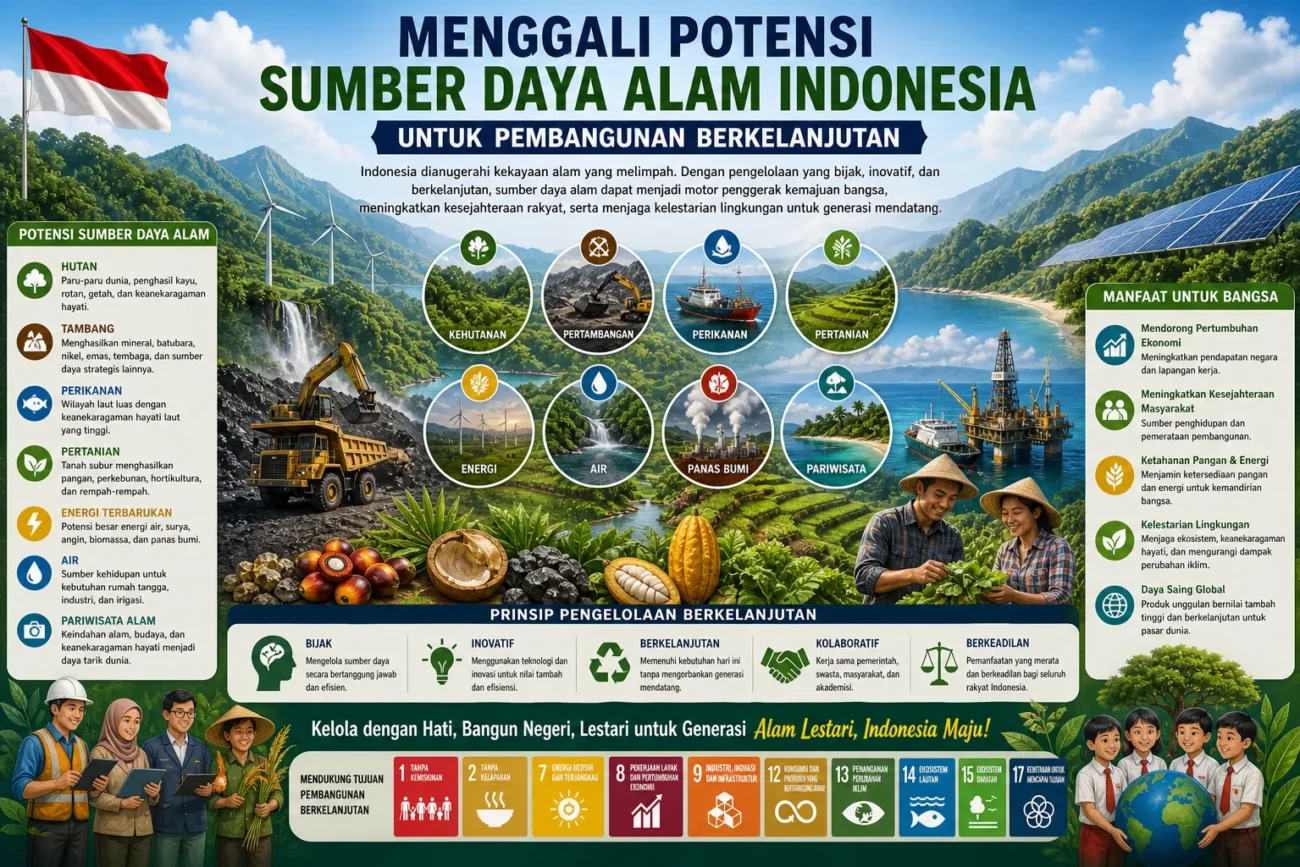 Menggali Potensi Sumber Daya Alam Indonesia untuk Pembangunan Berkelanjutan (AiStudio)