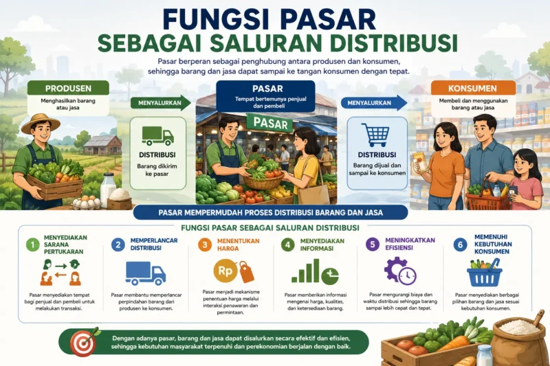 Fungsi Pasar sebagai Saluran Distribusi: Pengertian, Peran, dan Contohnya