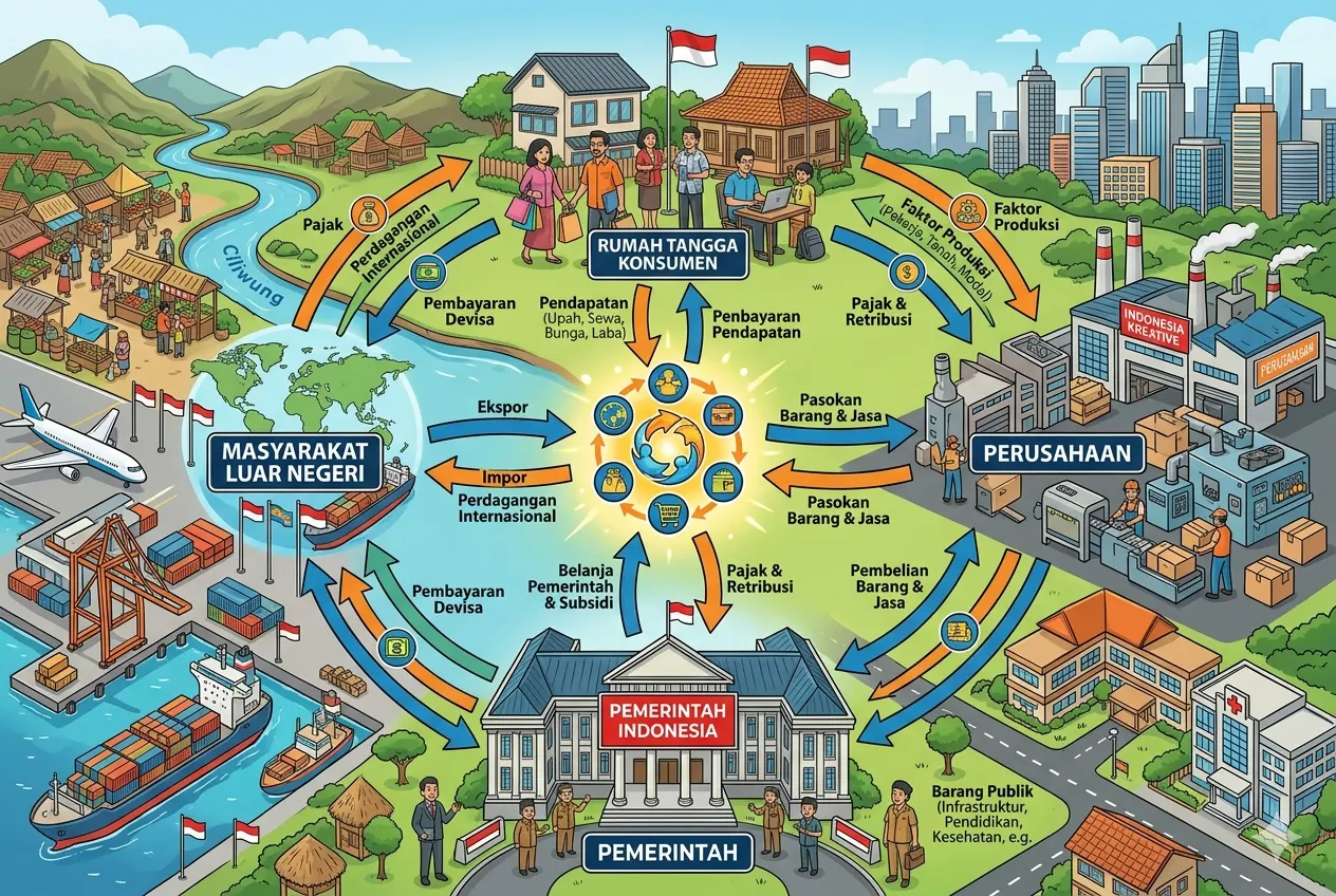 Hubungan Antar Pelaku Ekonomi dalam Sistem Perekonomian Indonesia (AiStudio)