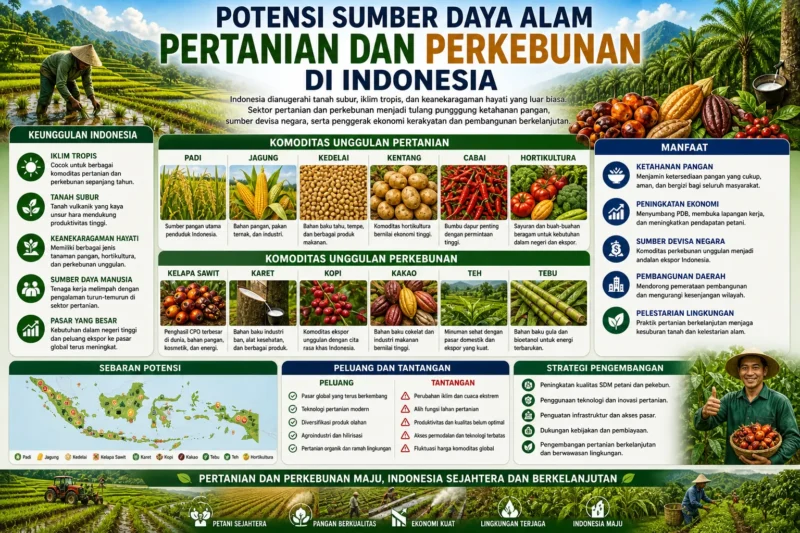 Potensi Sumber Daya Alam Pertanian dan Perkebunan di Indonesia
