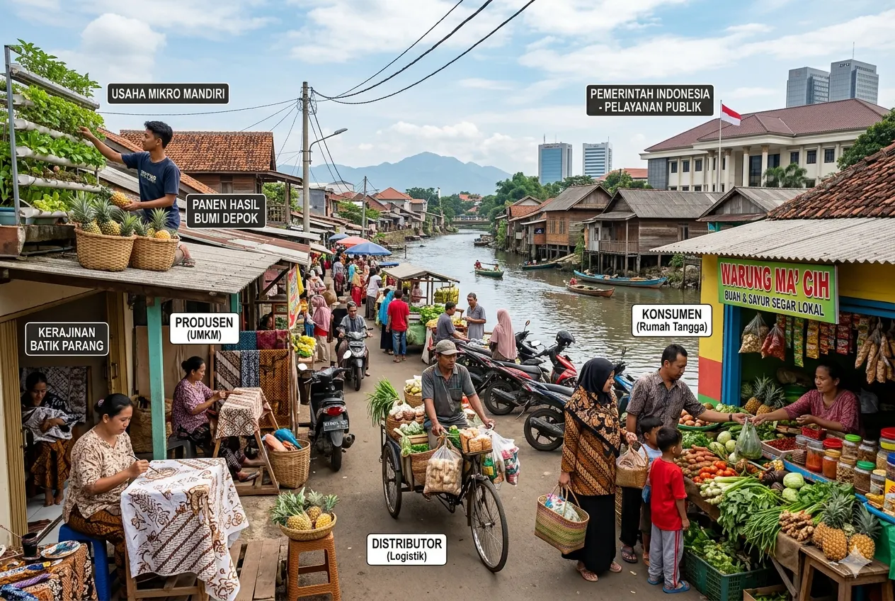 Contoh Kegiatan Pelaku Ekonomi dalam Kehidupan Sehari-hari (AiStudio)