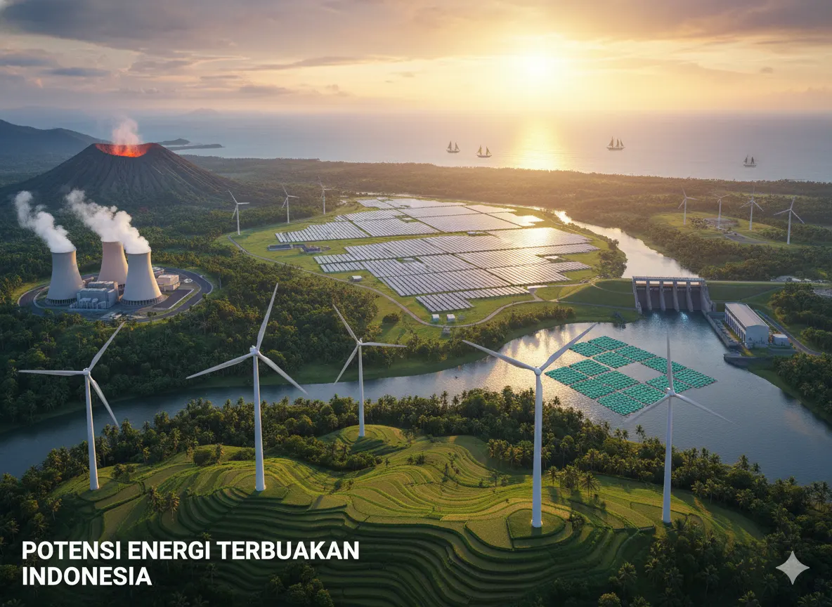 Potensi Sumber Daya Alam Energi Terbarukan di Indonesia (AiStudio)