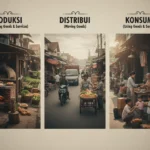 Kegiatan Ekonomi di Lingkungan Sekitar: Produksi, Distribusi, dan Konsumsi (AiStudio)
