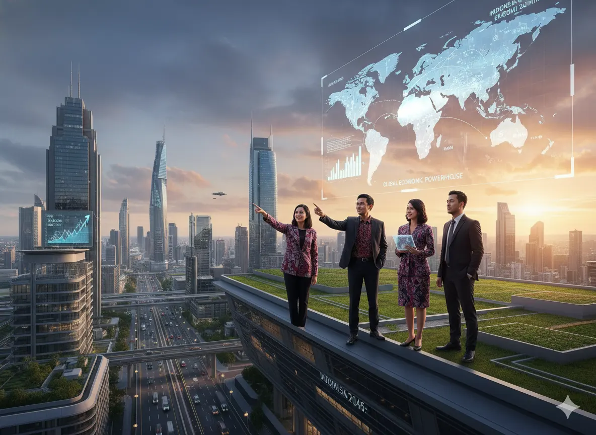 OECD: Prediksi Indonesia Menjadi Kekuatan Ekonomi Dunia Tahun 2045 (AiStudio)