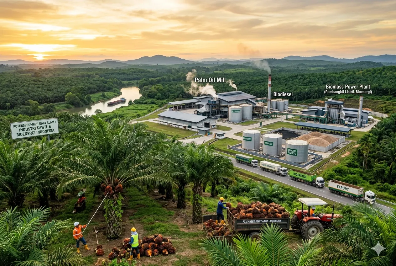 Potensi Sumber Daya Alam Industri Sawit dan Bioenergi di Indonesia (AiStudio)