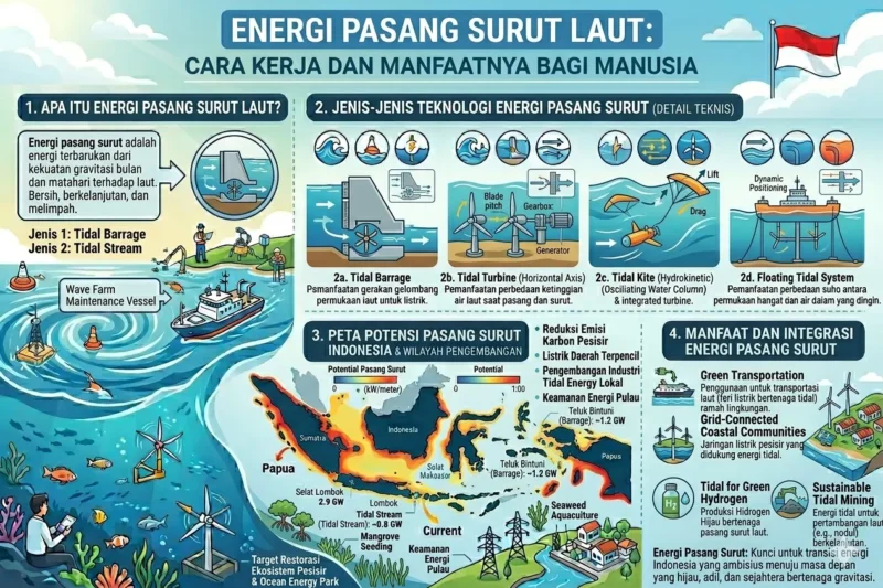 Energi Pasang Surut Laut: Cara Kerja dan Manfaatnya bagi Manusia