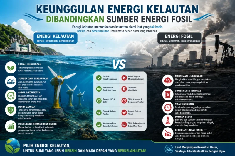 Keunggulan Energi Kelautan Dibandingkan Sumber Energi Fosil