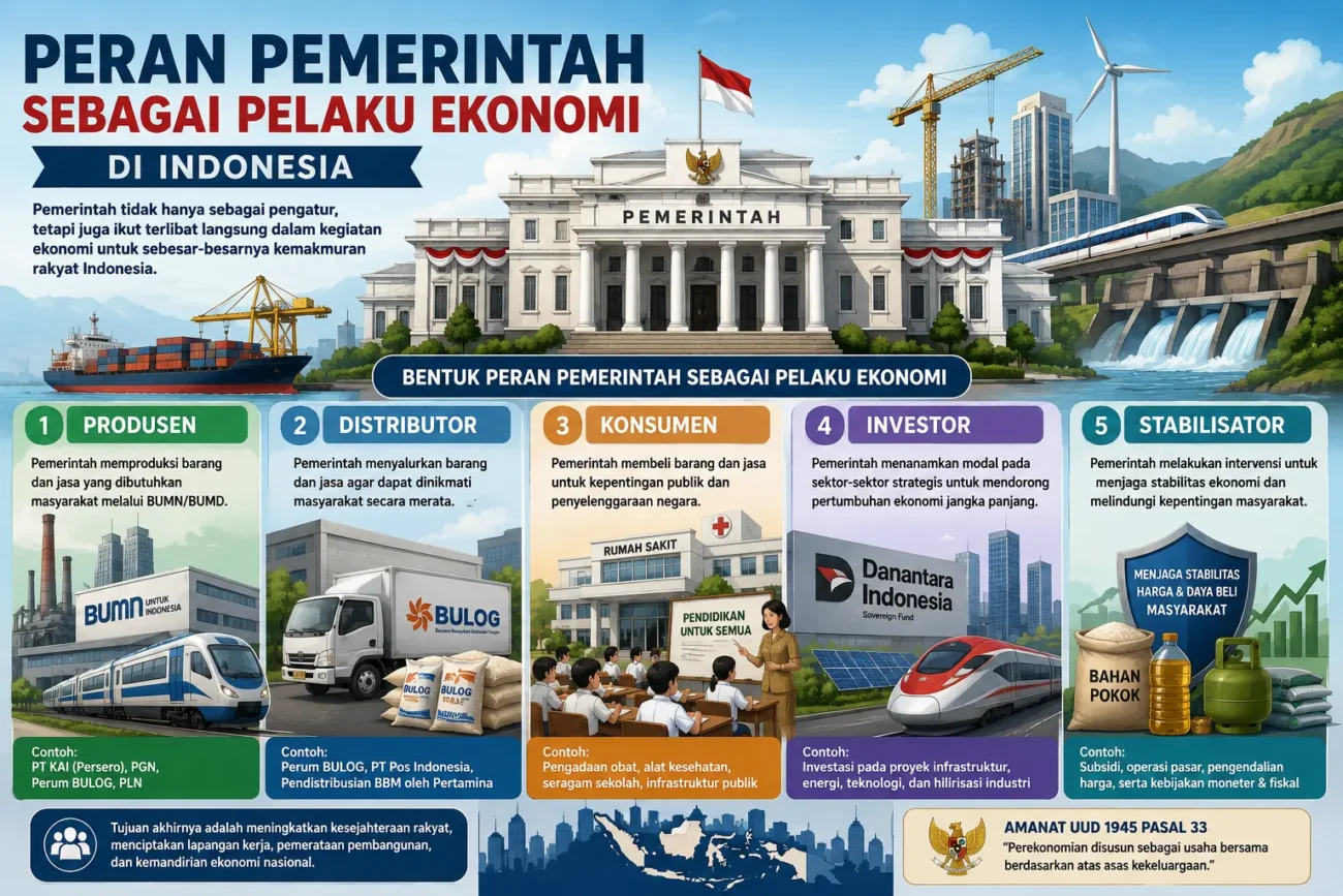 Peran Pemerintah sebagai Pelaku Ekonomi di Indonesia (AiStudio)