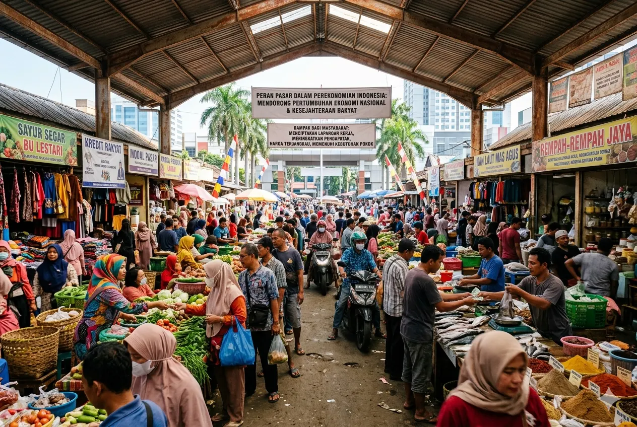Peran Pasar dalam Perekonomian Indonesia dan Dampaknya bagi Masyarakat (AiStudio)