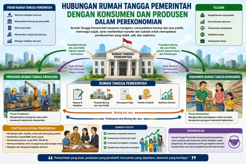 Hubungan Rumah Tangga Pemerintah dengan Konsumen dan Produsen dalam Perekonomian