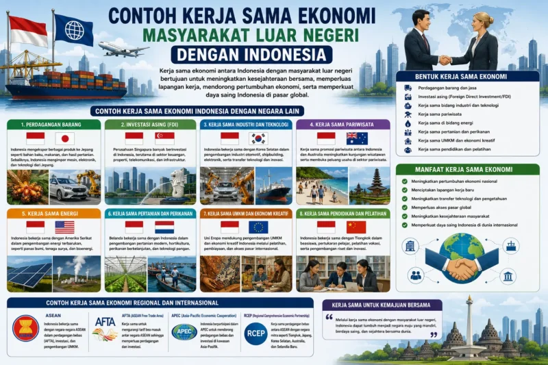 Contoh Kerja Sama Ekonomi Masyarakat Luar Negeri dengan Indonesia