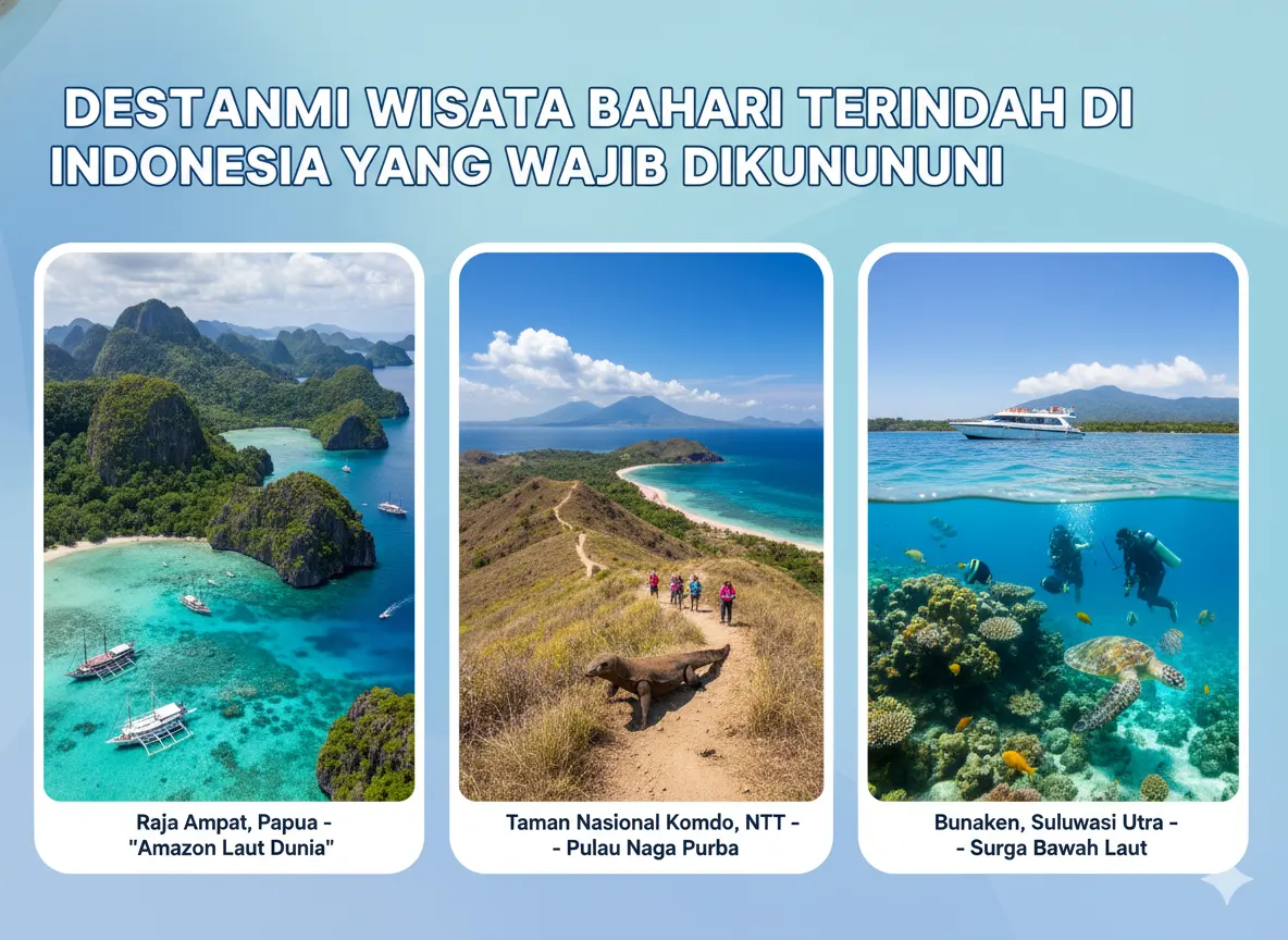 Destinasi Wisata Bahari Terindah di Indonesia yang Wajib Dikunjungi (AiStudio)