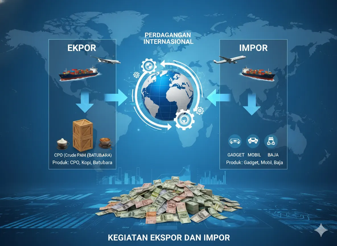 Kegiatan Ekspor dan Impor: Tujuan, Manfaat, dan Dampaknya bagi Perekonomian (AiStudio)