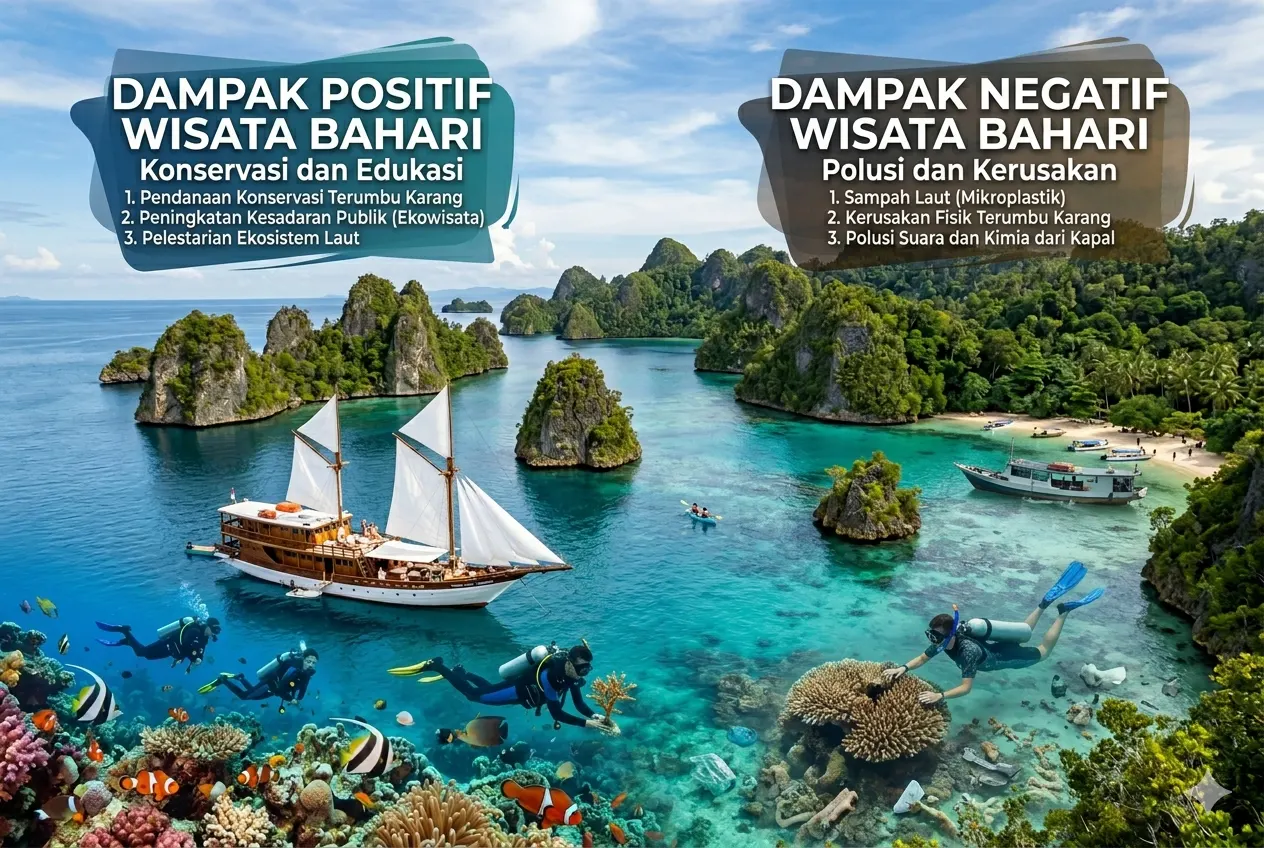 Dampak Positif dan Negatif Wisata Bahari bagi Lingkungan Laut (AiStudio)