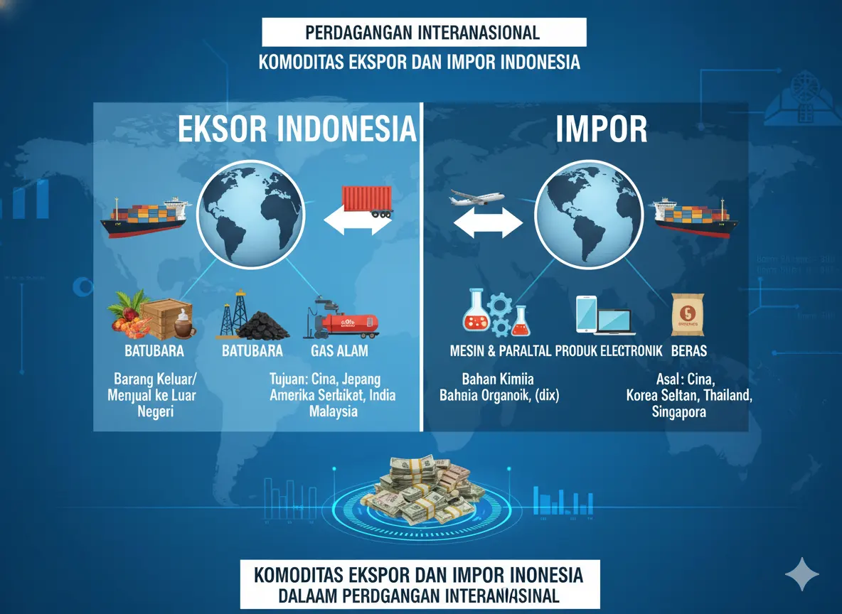 Komoditas Ekspor dan Impor Indonesia yang Berperan Penting dalam Perekonomian (AiStudio)