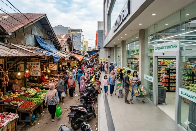 Pasar Tradisional vs Pasar Modern: Perbedaan, Kelebihan, dan Kekurangannya