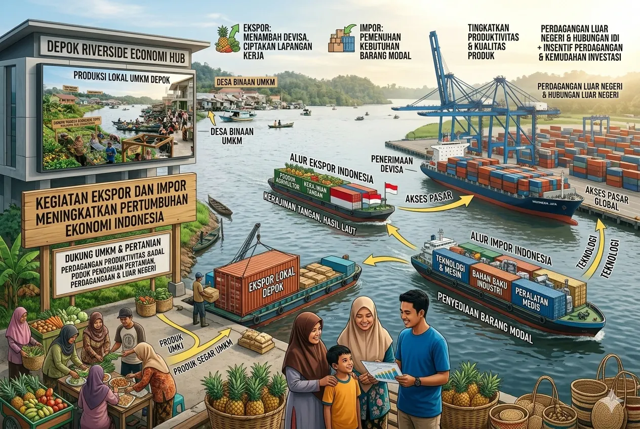Peran Kegiatan Ekspor dan Impor dalam Meningkatkan Pertumbuhan Ekonomi Indonesia (AiStudio)