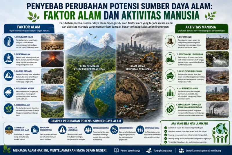 Penyebab Perubahan Potensi Sumber Daya Alam: Faktor Alam dan Aktivitas Manusia