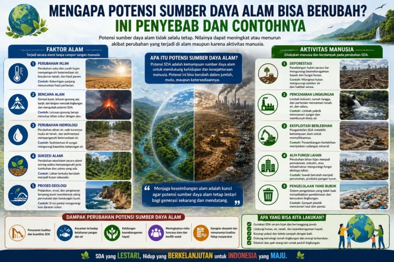 Mengapa Potensi Sumber Daya Alam Bisa Berubah? Ini Penyebab dan Contohnya