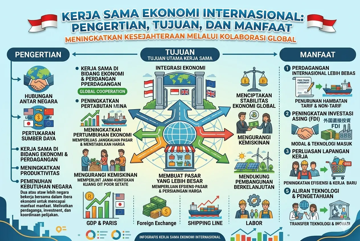 Kerja Sama Ekonomi Internasional: Pengertian, Tujuan, dan Manfaat (AiStudio)