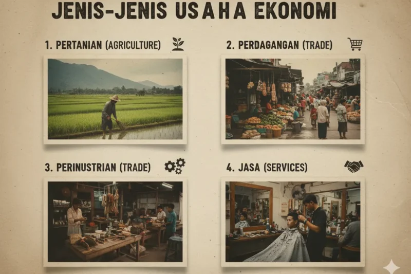 Jenis-Jenis Usaha Ekonomi di Lingkungan Sekitar Beserta Contohnya