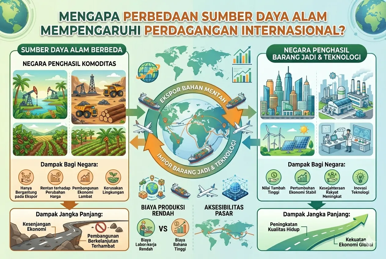 Mengapa Perbedaan Sumber Daya Alam Mempengaruhi Perdagangan Internasional? (AiStudio)