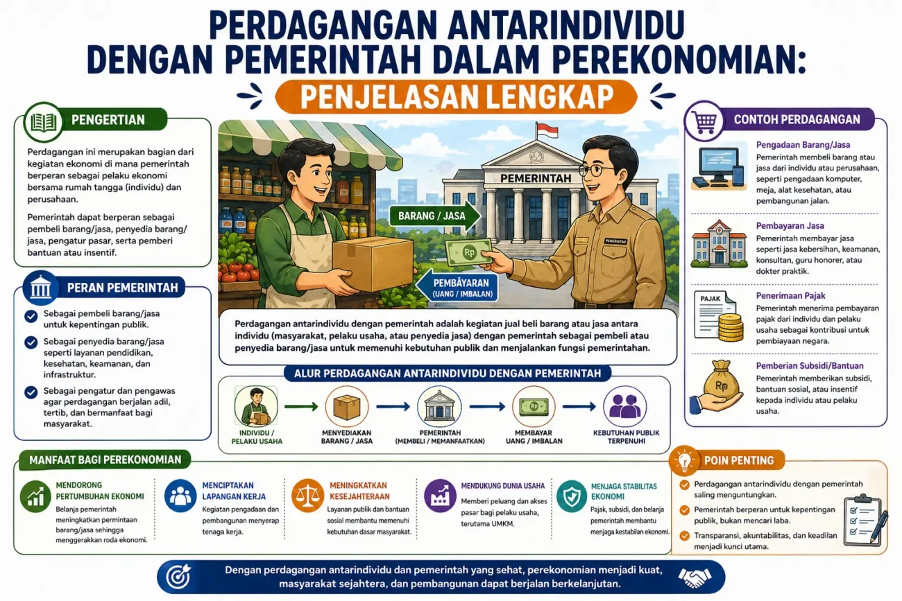 Perdagangan Antarindividu dengan Pemerintah dalam Perekonomian: Penjelasan Lengkap (AiStudio)