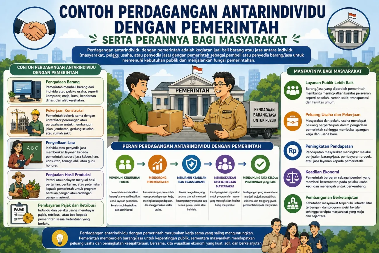 Contoh Perdagangan Antarindividu dengan Pemerintah serta Perannya bagi Masyarakat (AiStudio)