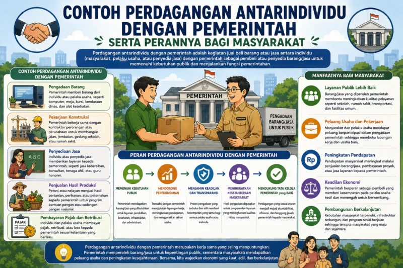 Contoh Perdagangan Antarindividu dengan Pemerintah serta Perannya bagi Masyarakat
