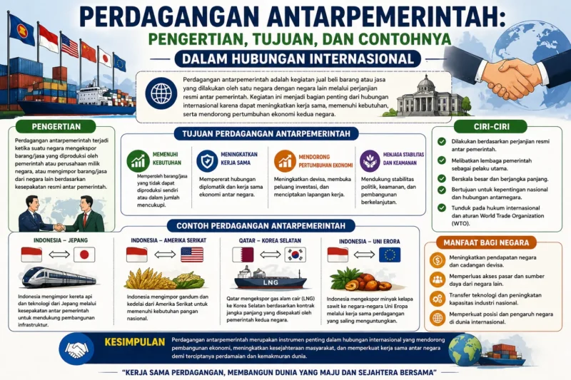 Perdagangan Antarpemerintah: Pengertian, Tujuan, dan Contohnya dalam Hubungan Internasional