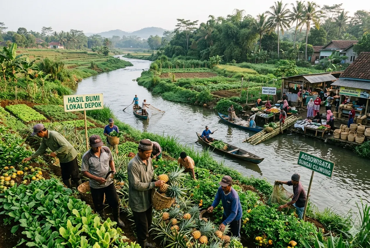 Hubungan Kegiatan Ekonomi dengan Pemanfaatan Sumber Daya Alam di Lingkungan Sekitar (AiStudio)