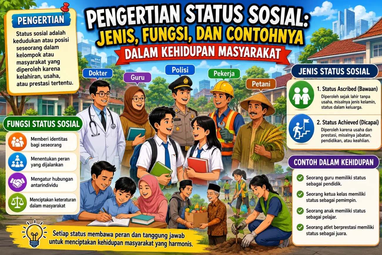 Pengertian Status Sosial: Jenis, Fungsi, dan Contohnya dalam Kehidupan Masyarakat (AiStudio)