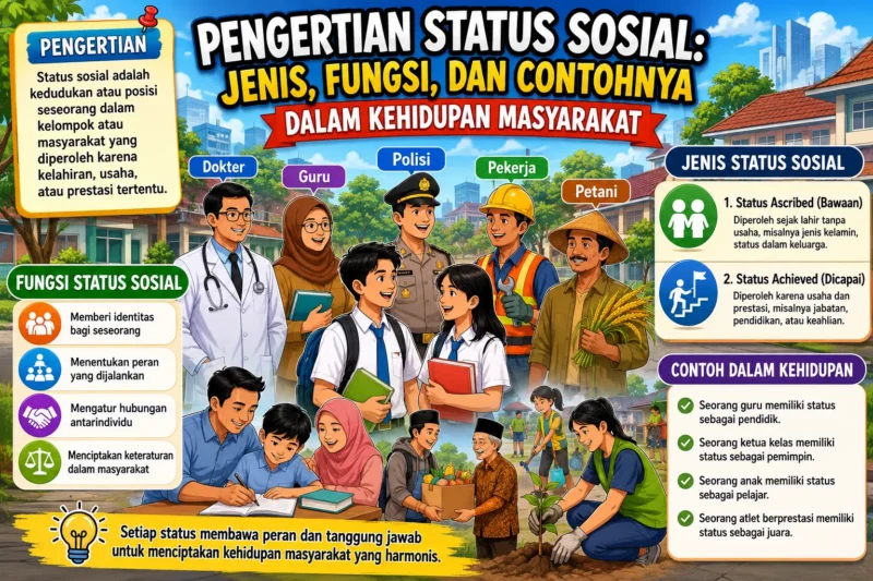 Pengertian Status Sosial: Jenis, Fungsi, dan Contohnya dalam Kehidupan Masyarakat